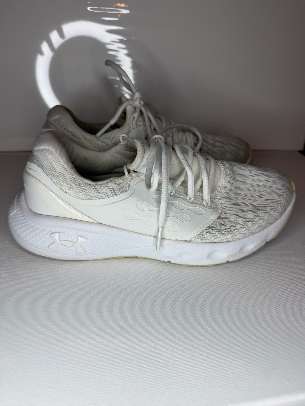 Under Armour Women's All-White Lightweight Trainer Sneakers